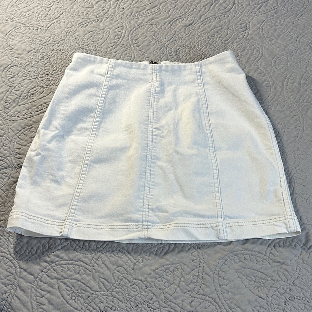 Free People White Mini Skirt